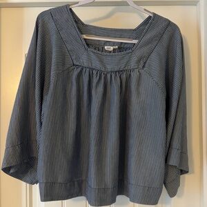 GAP Navy Striped Blouse - Size Medium